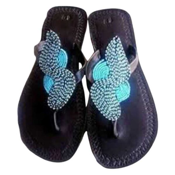 Maasai beaded leather handmade sandals size 8.5