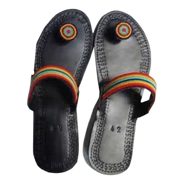 Maasai beaded leather handmade sandals size 8.5 main image 0